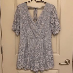 Blue Lace Romper